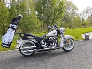 Harley with Golf Club Carrier Harley with Golf Club Carrier